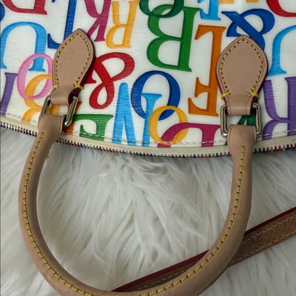 Vintage Dooney & Bourke Multicolor Satchel - Picture 14 of 16